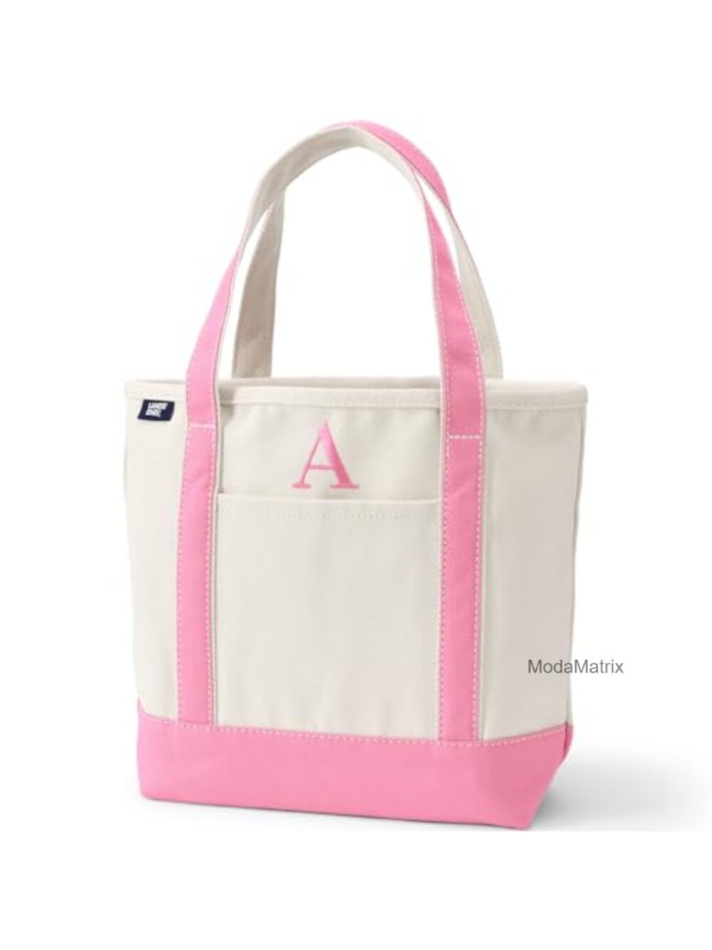 Lands' End Canvas Tote Bag Monogrammed Letter A